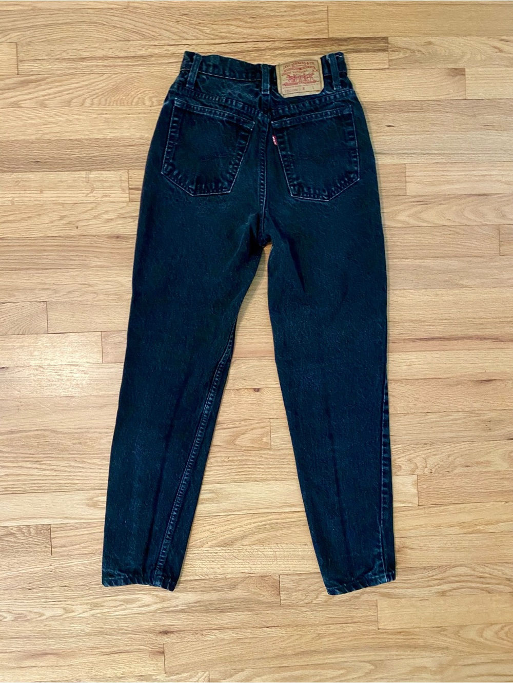 Vintage 90s Levis 512 Black Washed Denim Jeans USA Made 23”x27” - Picture 3 of 15